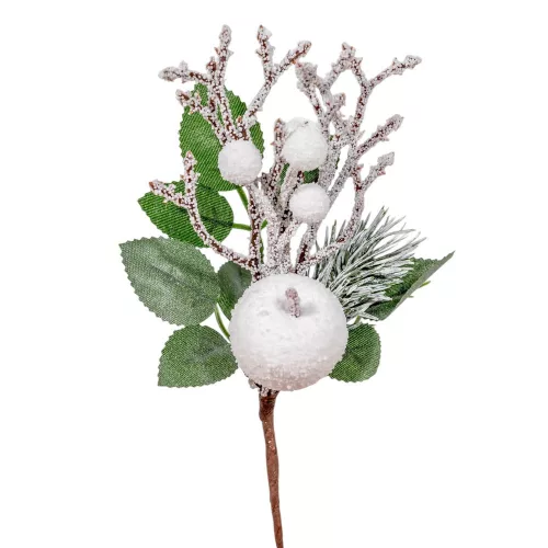 Almás, bogyós pick fehér 17cm