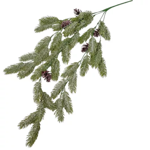 Fenyő girland tobozzal glitteres 74cm