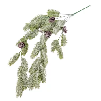 Fenyő futó tobozzal glitteres 75cm