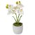 Orchidea cserepes gumi 2 ágú fehér 28cm