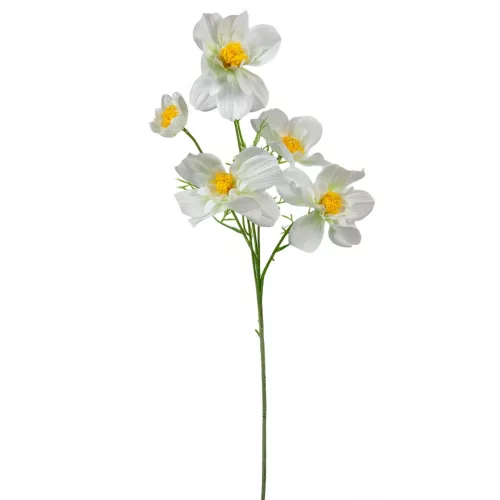 Pipacs ág fehér 5 virágos 90cm