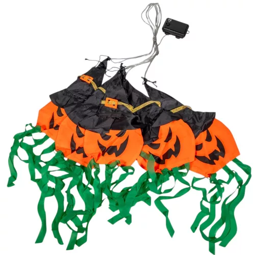 Halloeen tök girland LED-es elems (elem nélkül 20x60cm 5db-os