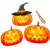 Helloween tök papír dísz felfűzhető 21cm 3db-os
