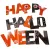 Happy halloween papír betű girland 19cmx2m