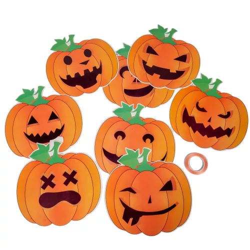 Halloween tök papír 15cm girlandnak fűzhető 8db-os
