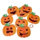 Halloween tök papír 15cm girlandnak fűzhető 8db-os