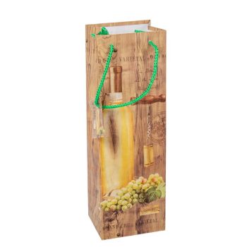 Ajándéktasak boros fehér 10x33x9cm