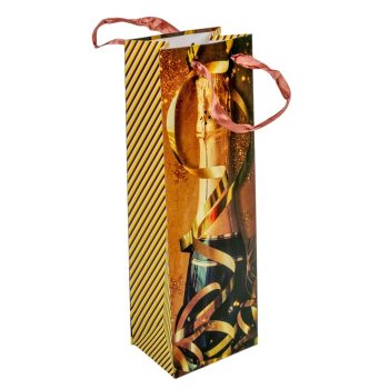 Italos tasak pezsgős üveg mintával 12x36cm