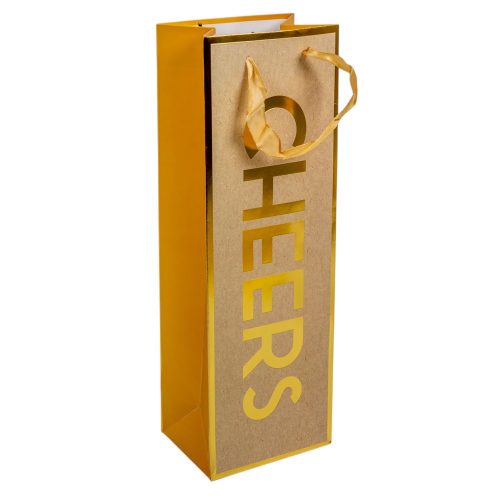 Italos tasak Cheers arany-natúr 12x36cm