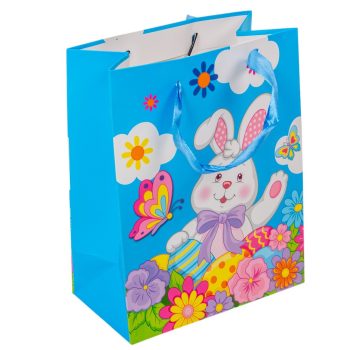 Ajándéktasak nyuszi tojásokkal 18cm x 23cm