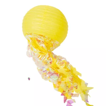 Papír lámpás sellő sárga D30cm