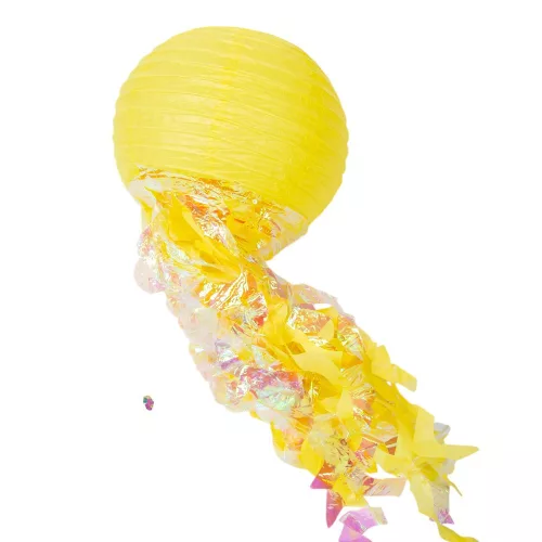 Papír lámpás sellő sárga D30cm