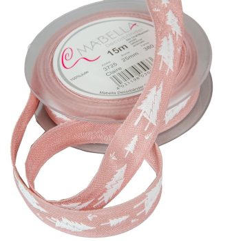 Textil szalag CLAIRE rózsaszín 25mmx15m