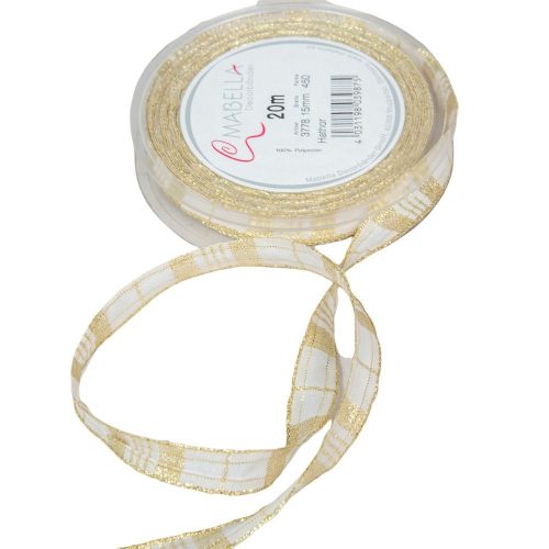 Karácsonyi textil szalag HATHOR 15mmx20m