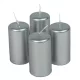 Metál adventi gyertya 80x40mm ezüst 4db/csom (db ár)