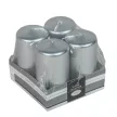 Metál adventi gyertya 80x40mm ezüst 4db/csom (db ár)