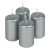 Metál adventi gyertya 70x40mm ezüst  4db/csom (db ár)