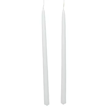 Lakkozott ceruza gyertya fehér 230x10mm 8db/csom (db ár)