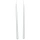 Lakkozott ceruza gyertya fehér 230x10mm 8db/csom (db ár)