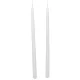Lakkozott ceruza gyertya fehér 230x10mm 8db/csom (db ár)