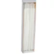 Lakkozott ceruza gyertya fehér 230x10mm 8db/csom (db ár)