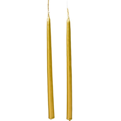 Metál ceruza gyertya arany 230x10mm 8db/csom (db ár)