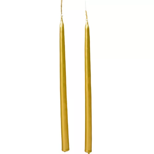 Metál ceruza gyertya arany 230x10mm 8db/csom (db ár)