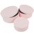 Papír doboz kerek bélelt pink D20,17,15cm  3db-os szett