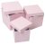 Papír doboz kocka vint.pink 16-14-12cm 3db-os szett