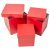 Papír doboz kocka skarlát vörös 16-14-12cm 3db-os szett