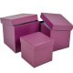 Papír doboz kocka berry 16, 14, 12cm 3db-os