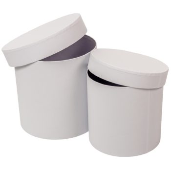 Papír doboz kerek fehér D17-15cm 2db-os