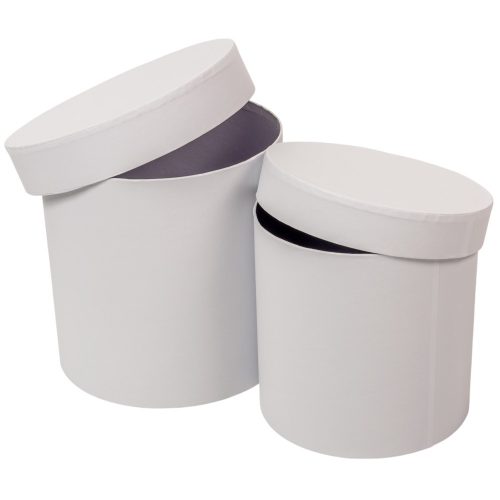 Papír doboz kerek fehér D17-15cm 2db-os