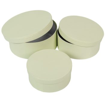 Papír doboz kerek fokhagyma zöld D20-18-15cm 3db-os