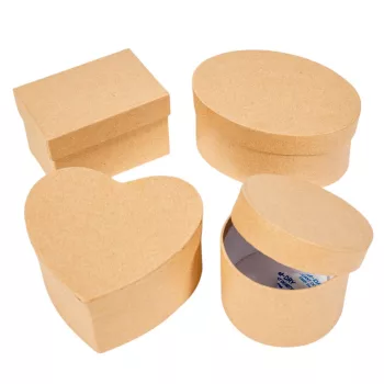 Papír doboz metál puncs 9-12cm 4db-os 