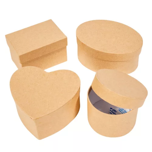 Papír doboz metál puncs 9-12cm 4db-os 