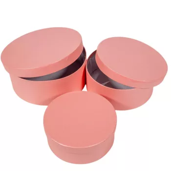 Papír doboz metál puncs D20-17,5-15cm 3db-os 