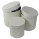 Papír doboz magas kerek bright white 20-17,5-15cm 3db-os