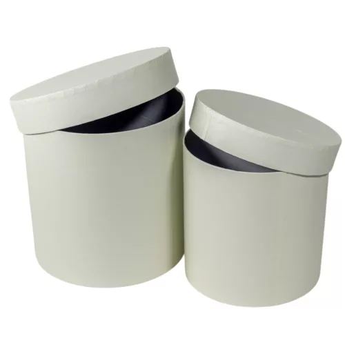Papír doboz magas kerek bright white D17-15cm 2db-os