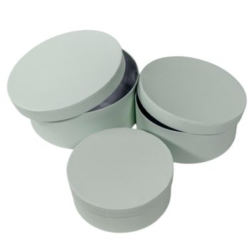 Papír doboz kerek mistyc grey D20-17,5-15cm 3db-os