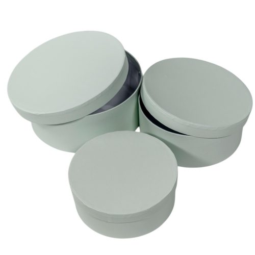 Papír doboz kerek mistyc grey D20-17,5-15cm 3db-os