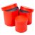 Papír doboz kerek magas D17-15-12,5cm piros 3db-os 