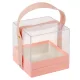 Ajándék doboz plexi rózsaszín M14x14cm