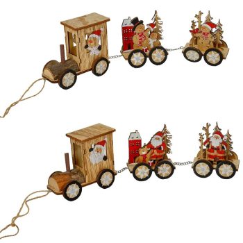 Vonat kari figurával fa M10x35cm