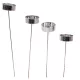 Mécsestartó pálcán lépcsős 4x15-27cm ezüst 4db-os