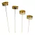Mécsestartó pálcán lépcsős 25-15cmx4,2cm arany 4db-os