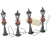 Kandelláber koszorúval LED-es elemes (elem nélkül) M12cm 4db-os