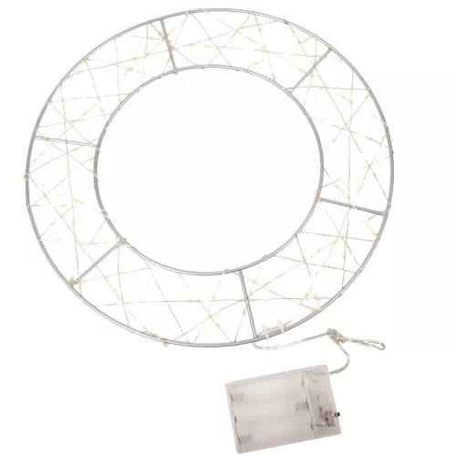 Koszorú drót 100 LED-es elemes (elem nélkül) D30cm
