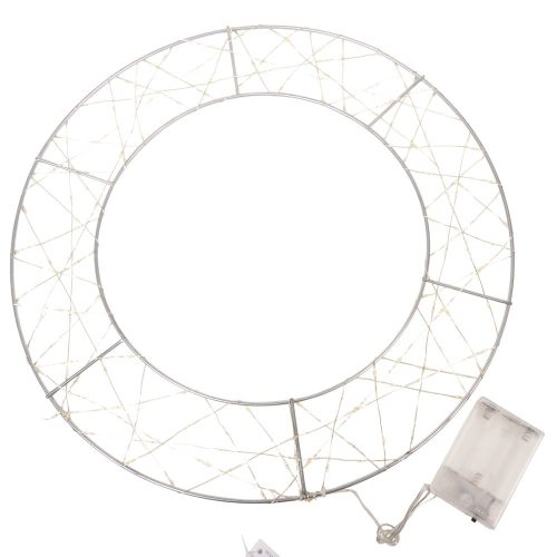 Koszorő drót 150 LED-es elemes  (elem nélkül) D40cm