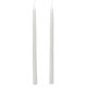 Metál ceruza gyertya fehér 230x10mm 8db/csom (db ár)